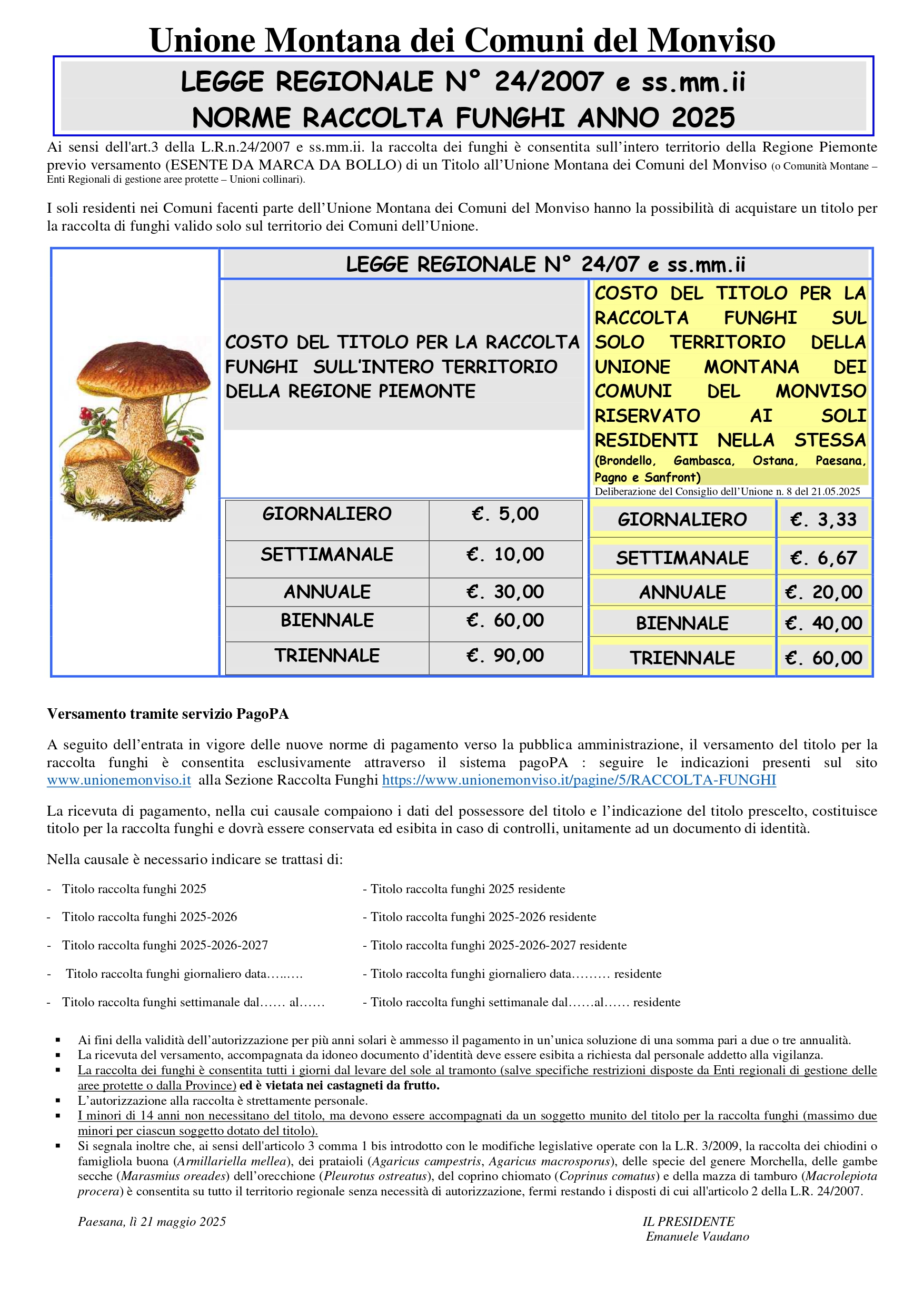 Poster funghi 2025